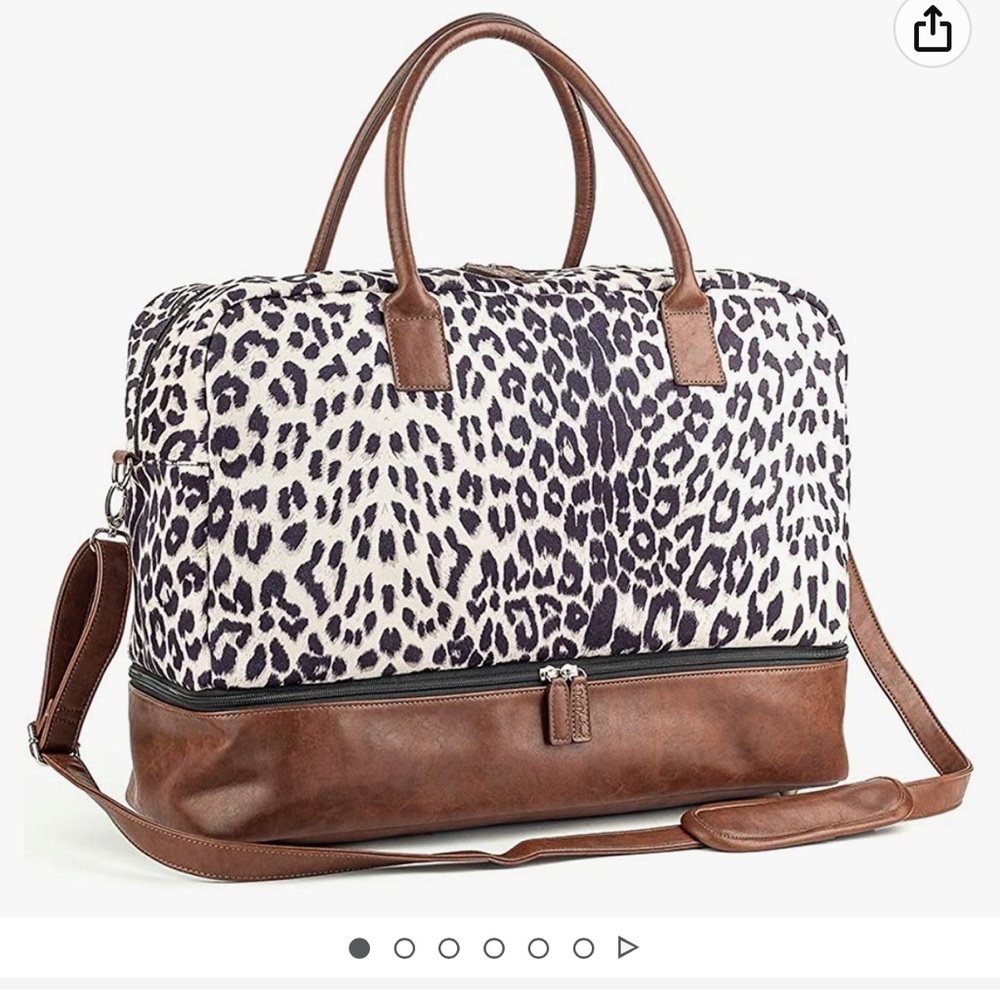 MyMealivos Leopard Canvas Weekender bag